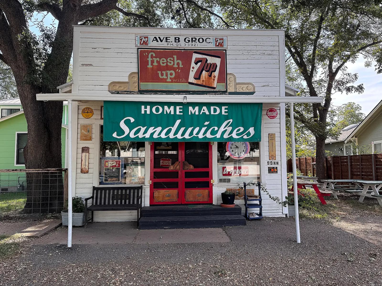 Avenue B Grocery storefront at 4403 Avenue B in Hyde Park